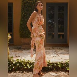 Diedre Rose Strappy Maxi Dress - Sunset Floral